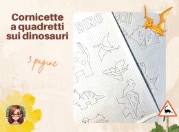 Cornicette a quadretti dinosauri