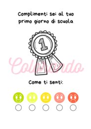 Primo Giorno di Scuola – Schede Creative da Colorare e Racconta le tue emozioni.