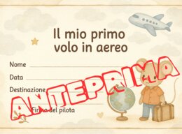🧸 Certificato “Il mio primo volo in aereo”