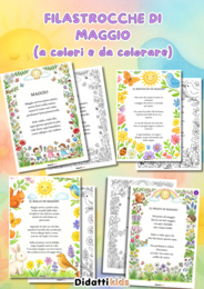 Filastrocche di maggio scuola primaria (colori e bianco e nero)