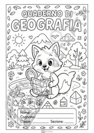 Copertine quaderni di Geografia da colorare per tutte le classi