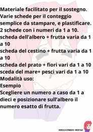 schede conteggio: attacca e stacca