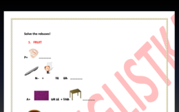 Rebuses for young learners- 7 pages +key