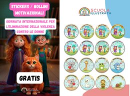 Sticker Didattici – Giornata internazionale per l'eliminazione della violenza contro le donne - 25 Novembre