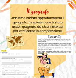 Il geografo - approfondimento, lapbook e attività di verifica