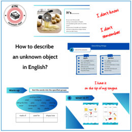 How to describe an unknown object in English?