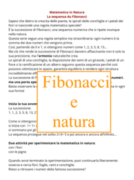 Fibonacci, matematico della natura; dall'osservazione alla costruzione dell'albero di Fibonacci-classi III/V