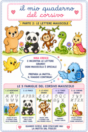Il Mio Quaderno del Corsivo – Lettere Maiuscole | PDF stampabile