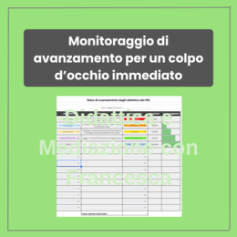 Definizione Obiettivi PEI, Piano di Lavoro e Tracciamento Avanzamento | Registro Sostegno Editabile