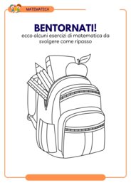 matematica - attività per il rientro