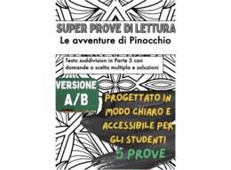 📘🤥 5x Test di lettura su «Le avventure di Pinocchio» di Carlo Collodi ✨ (Versione A/B – per capitoli, in classe)