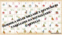 TOMBOLA DELLE SILLABE E DEI NUMERI FINO AL 9