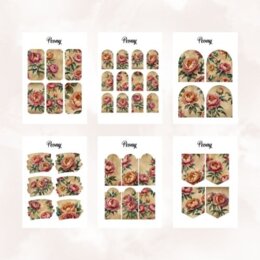 Peonie - 95 elementi decorativi per agende e quaderni