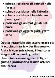 Schede Didattiche: segui la traccia del posizionamento