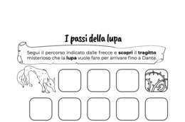 Attività "I passi della lupa", da "Dante da colorare. Inferno"