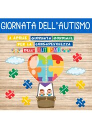 Set Decorativo “2 Aprile – Giornata Mondiale dell’Autismo” – Pannello, Corone, Biglietti e Poesia