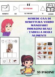 SCHEDE CAA: VERBO MANGIARE componi le frasi