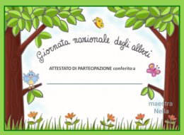 Attestato festa degli alberi