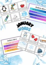 Flashcards - January words di Vita da Mammestra