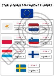 Unione Europea: stati e capitali
