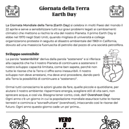 Earth day - giornata mondiale della Terra