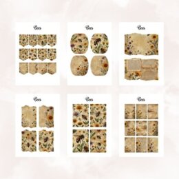 Elementi decorativi con api e fiori