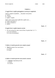 Verifica di grammatica prima media-punteggiatura,nome,elisione,troncamento