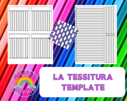 Template per attività di "tessitura" con la carta - tecnologia e storia