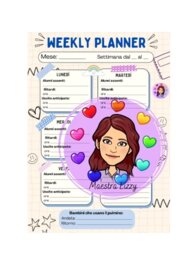 Weekly Planner per la classe