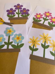 4 VASI DI FIORI COLORATI