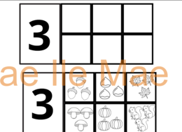 Attività con numeri da 1 a 10 - tema autunno