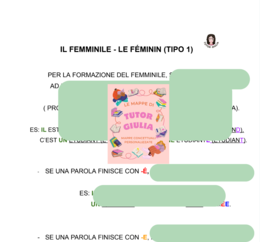 FRANCESE: LA FORMAZIONE DEL FEMMINILE