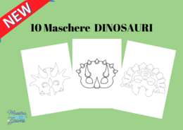 10 Maschere DINOSAURI