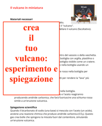 Alla scoperta dei giganti di fuoco: i vulcani; materiale completo per le classe 3/5