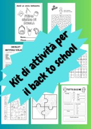Attività per il primo giorno di scuola - Classi 2° - 3° - 4° - 5° per tutte le materie