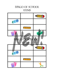 Bingo school items