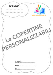 Copertine "Scuola e Arte" stampabili personalizzabili