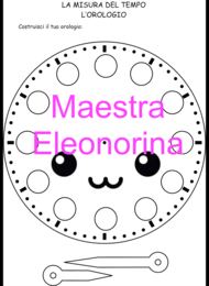 Orologio kawaii con lancette da costruire