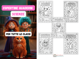 Copertine quaderni Scienze da colorare per tutte le classi