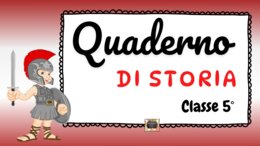 QUADERNO DI STORIA - Classe V - con matrici