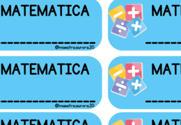 ETICHETTE PER LIBRI E QUADERNI DISCIPLINE