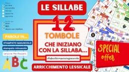 12 TOMBOLE DELLE SILLABE: PAROLE CHE INIZIANO CON LA SILLABA...