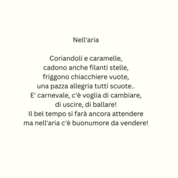 Filastrocca Carnevale