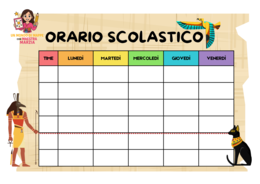 Orario scolastico tema Antico Egitto