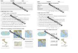 Verifica o esercitazione sul cartografo e sulla carte geografiche classe terza