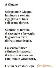 A GIUGNO - Poesia