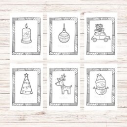 Disegni di Natale con parola da ripassare