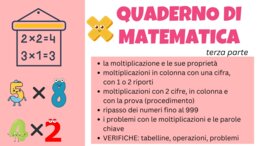 Quaderno MATEMATICA classe terza (TERZA PARTE)