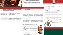 Compiti delle vacanze di Natale - italiano - dalla prima alla quinta elementare