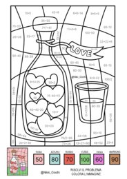 ❤️ Risolvi il problema e colora l’immagine!